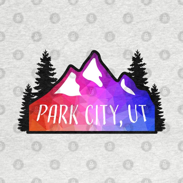 Geometric Colorful Mountain Park City, Utah by KlehmInTime